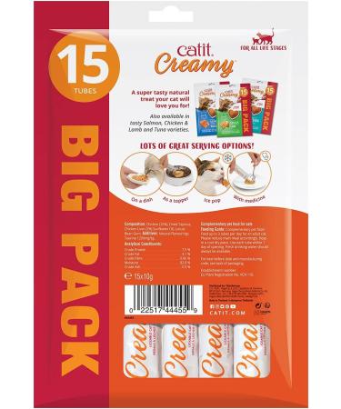 Catit Creamy Chicken Lickable Cat Treats 15 Pack - Buy Online on GoSupps.com