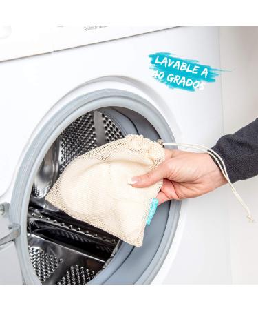 Chinchilla Washamm Septic Pads - Reusable Bamboo Cotton Makeup Remover & Facial Cleaning Pads (10 Pack) - Sustainable Plastic-Free Includes Washing Bag - Buy Online on GoSupps.com