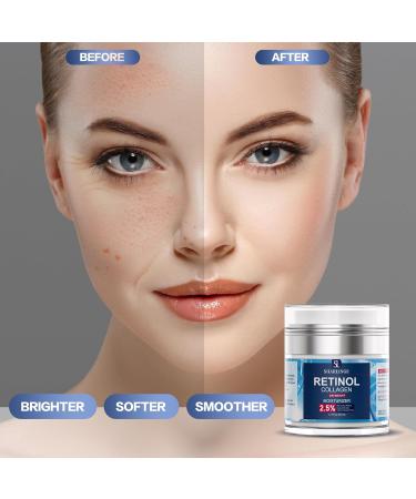 Retinol Cream for Face | Anti-Wrinkle Moisturizer with Vitamin E & Hyaluronic Acid - 1.7 Oz | Day & Night Anti-Aging Collagen Cream - Buy Online on GoSupps.com