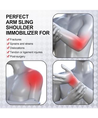 Arm Sling Shoulder Immobilizer with Waist Strap - Breathable Support for Shoulder Surgery & Injuries | Universal Fit for Men & Women - Buy Online on GoSupps.com