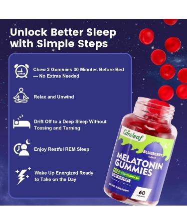 careleaf Non-Melatonin Sleep Aid Gummies with Free Melatonin Gummies Sleep Support - Buy Online on GoSupps.com