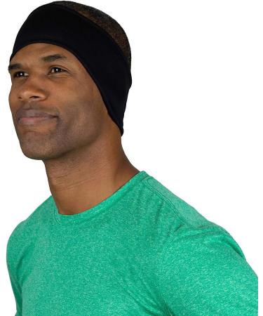 TrailHeads Tempo Running Headband - Black | Moisture Wicking & Ear Protection - Buy Online on GoSupps.com