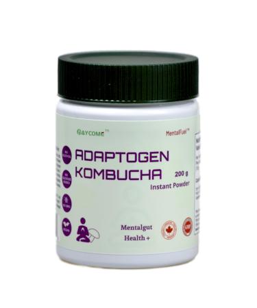 MentalFuel Adaptogen Kombucha Instant Powder - 40 Servings Sparkling Fermented Kombucha Drink with Adaptogen Blends Energy Focus Stress Relief Ashwagandha Rhodiola Reishi Ginseng and Maca Digestion & Immunity Gut-Brain Health Anti-oxidation Low Caffeine N