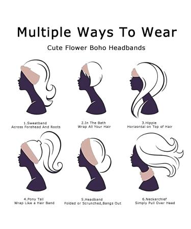 STGDAK Boho Headbands for Women - 4 Pack Stretchy Turban Headbands for Yoga and Running - Stylish Hair Accessories for Teen Girls - Buy Online on GoSupps.com