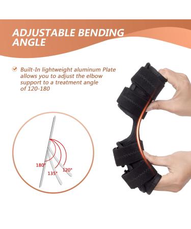Scurnhau Adjustable Elbow Brace for Tendonitis | Elbow Support for Cubital Tunnel Syndrome & Injuries | L/XL - Shop Internationally - Buy Online on GoSupps.com