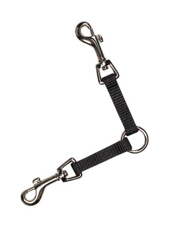 Guardian Gear Nylon 2-Way Coupler for Small Dogs with Nickel Plated Swivel Clip 4" (10.2cm) Black - Buy Online on GoSupps.com