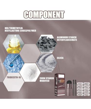  QEEROYO Eyebrow Stamp Eyebrow Stencil Long Lasting Waterproof Eyebrow Powder Set Dark Brown - Buy Online on GoSupps.com