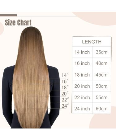 FSHINE 60cm Clip-In Hair Extensions - 120g Eechthaar with Dirty Blonde Highlights #18P613 - Real Remy Hair for Volume & Length - Buy Online on GoSupps.com