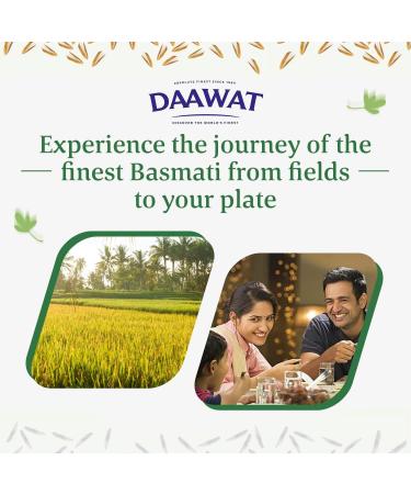 Daawat Extra Long Basmati Rice with Exceptional Length Aromatic Flavour Fluffy Grains Elongates up to 24mm when Cooked Non-Sticky and Ideal for all types of Dishes - 5Kg 5 KG - Buy Online on GoSupps.com