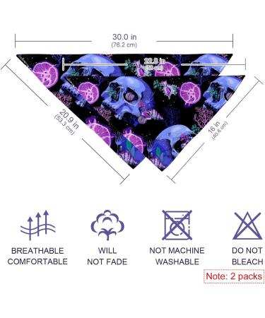 Buy Multi-Colored Triangular Dog & Cat Scarves | 2 Pieces for All Sizes - Shop Internationally! - Buy Online on GoSupps.com