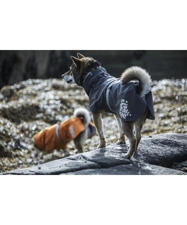 Hurtta Monsoon Dog Raincoat - Waterproof Jacket for Dogs Black 45 cm (18 in) with Reflectors - International Shipping Available - Buy Online on GoSupps.com