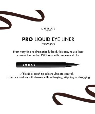 LORAC PRO Precision Liquid Eyeliner in Espresso - Water Resistant & Long Lasting - Buy Online on GoSupps.com
