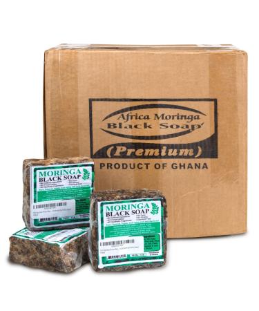 Aroma Depot Moringa Raw African Black Soap 16 oz - 100% Natural Soap for Acne, Eczema, Psoriasis, Scar Removal - Handmade Face & Body Wash - Buy Online on GoSupps.com