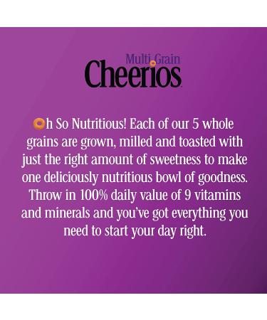 Multi Grain Cheerios Breakfast Cereal Gluten Free Whole Grain Oats 18 oz - Buy Online on GoSupps.com