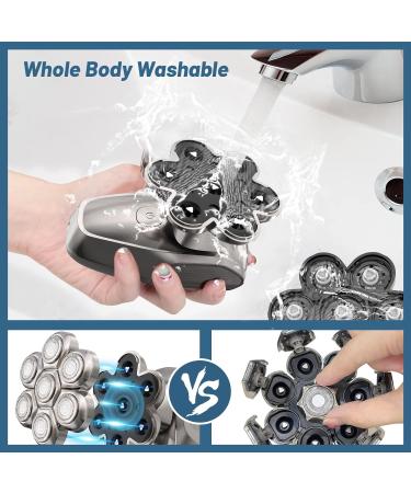 Glatens 5-in-1 Bald Head Shaver for Men - IPX7 Waterproof 0.0mm Precision LED Display Type C Rechargeable - Buy Online on GoSupps.com