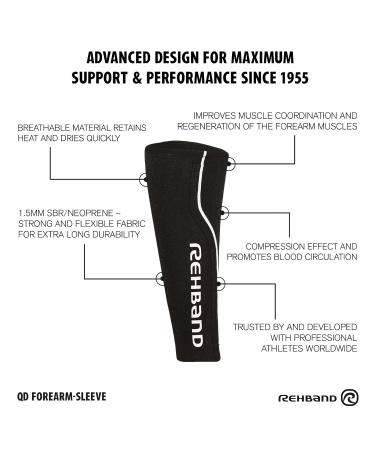 Buy Rehband Neoprene Underarm Sleeve - Compression Bandage for Basketball & Volleyball - Black Medium | Arm Support & Forearm Cover - Buy Online on GoSupps.com