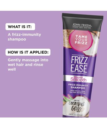 Frizz Ease Beyond Smooth Anti-Humidity Shampoo with Coconut Oil - 8.45 oz - Buy Online on GoSupps.com