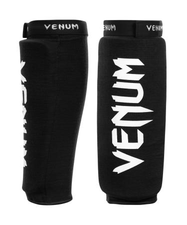 Venum Kontact Shin Guards without Foot Kontact One size Black / White - Buy Online on GoSupps.com