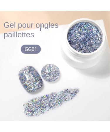 Vernis Gel Paillet | Gel Brillant Art M tallis - Coffret Cr atif 8 Couleurs Pour Salon Et Manucure Domicile Feminine - Buy Online on GoSupps.com