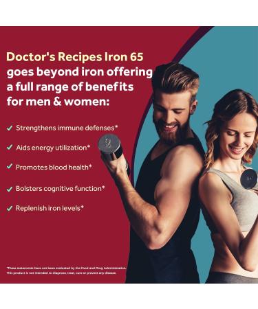 Doctor's Recipes Iron & Calcium with D3 Bundle: High Absorption Iron with Vitamin C & Bone Support Calcium Complete Mineral Supplement for Immune Blood & Bone Health - Buy Online on GoSupps.com