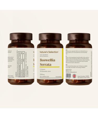 Nature's Selection Boswellia Serrata 2000mg 5:1 Extract | 120 Vegan High Strength Capsules | Indian Frankincense Boswellia | Anti Inflammatory Joint Care | Manufactured in The UK - Buy Online on GoSupps.com