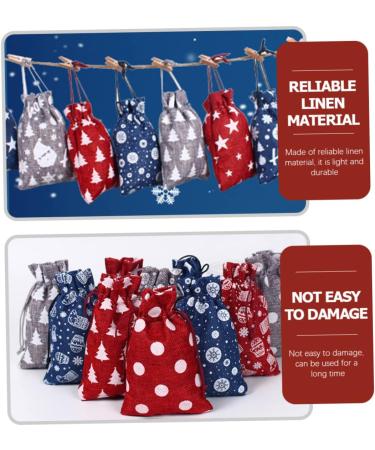 CIYODO 1 Set Christmas Advent Calendar Bags Drawstring Bag Candy Drawstring Bag Calendars Wood - Buy Online on GoSupps.com