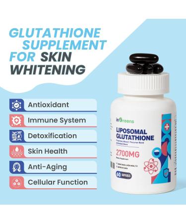 2700 MG Liposomal Glutathione Supplement - Max Absorption Antioxidant L Glutathione with Hyaluronic Acid & Resveratrol Anti-Aging - 120 Softgels (2 Packs - Buy Online on GoSupps.com