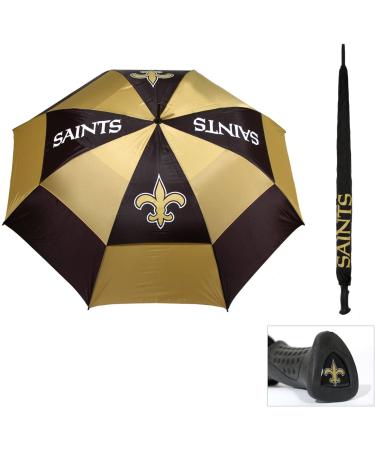 Team Golf NFL New Orleans Saints 62-inch Golf Umbrella with Wind Protection - Auto Open Button - Multi Team Color - Buy Online on GoSupps.com
