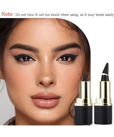 SHUOHONG 2 Pieces Women's Makeup Professional Makeup Eyeliner Waterproof Eye Pencil Intense Color Eyeliner Waterproof Eyeliner Easy and Precise Application Allday Wear Eye Liner (Black) - Buy Online on GoSupps.com