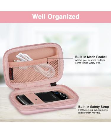 Medmax Hard-Shell Pocket for Freestyle Libre 3/2 - Shockproof Storage Bag for Diabetes - Lightweight Clip & Handle - Available in Ros gold - Buy Online on GoSupps.com