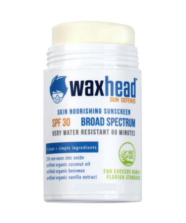 Waxhead Coral Reef Safe Sunscreen Stick - Biodegradable Sunscreen for Face and Body  Mineral Sunscreen for Baby  Tattoo  Hawaii Approved  Waterproof  Matte  Physical Zinc Oxide Sunscreen Face Stick White