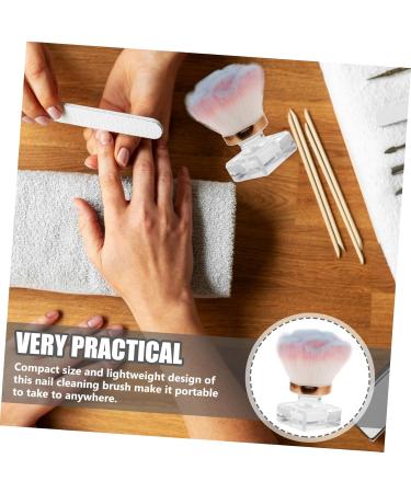 POPETPOP Nail Brush Nail Art Brush Duster Blush Brush Nail Scrubber Nail with Handle Nail Cleaning Brush Nail Cleaner Brush Nail Dust Brush Mushroom Head Artificial Fiber Round 7.50X6.00X6.00CM Picture 3 - Buy Online on GoSupps.com