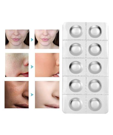 10pcs Oligopeptide Lyophilized Powder Tablets - Facial Moisturizing & Skin Repair - 20mg Delicate Hydrolyzed Pearl Powder - Buy Online on GoSupps.com