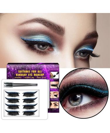 Winbst Reusable Eyeliner & Eyelash Stickers - 4 Pairs with Adhesive Eyelash Brush for Perfect Eye Makeup - Buy Online on GoSupps.com