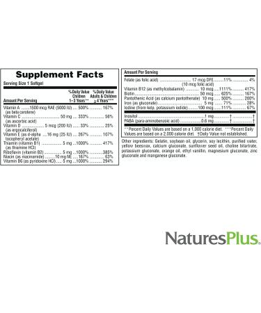 Nature's Plus Children's Vita-Gels Multivitamin - Natural Orange, 90 Softgels | Optimal Growth & Immunity - Buy Online on GoSupps.com