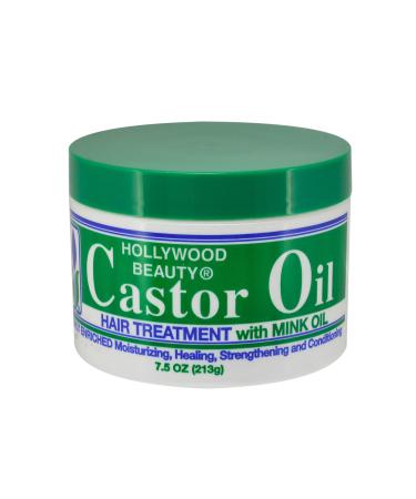 Hollywood Beauty Castor Oil Hair Treatment with mink 7.5 oz (Pack of 6)
