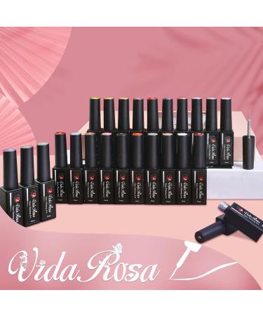 VidaRosa Gel Nail Liner Polish Pen UV LED Painting Gel Polish Set for 3D Nail Art DIY Nail Design Pull Line Pen Nail Drawing Nail Painting Polish for Manicure Salon 10ML White - Buy Online on GoSupps.com
