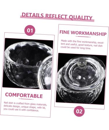 OUNONA Glass Jar Nail Dish with Lid Nail Art Liquid Holder Nail Cups with Lids Dappen Dish Nail Art Accessories Manicure Nail Dish Cup Nail Accessories Nail Powder Wedding Glass - Buy Online on GoSupps.com