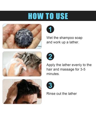 wohn&lebe 2 Pcs Pure Hair Darkening Shampoo Nutriblack Soap Nutriblack Gray Hair Shampoo White Hair Beard Shampoo Men Hair Darkening Shampoo Bar Soap Cover Nutriblack Gray Hair - Buy Online on GoSupps.com