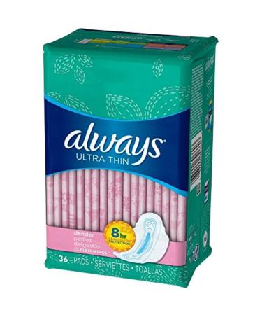 Always Ultra Thin Pads Slender Flexi-Wings 36 Each 36 Count (Pack of 1) - Buy Online on GoSupps.com