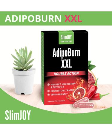 SlimJOY AdipoBurn XXL - Green Tea, Cayenne & Caffeine Extract - 90 Capsules + Free E-Book Guide - Buy Online on GoSupps.com