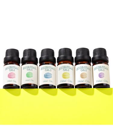 Hotel Scent Essential Oil 6 * 0.33 fl.oz Aromatherapy Oil Sets for Diffuser Car Freshies Candle Making DIY Blends Soap Office Massage Fancy Hotels 0.33 Fl Oz (Pack of 6)