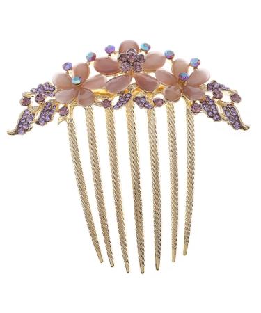 Beatifufu Opal Comb Bridal Hair Comb Side Combs for Women Metal Combs for Hair Women Bridal Hair Accessories Comb Wide Tooth Side Hair Combs Hair Comb Clip Comb Hair Clip Tooth Comb