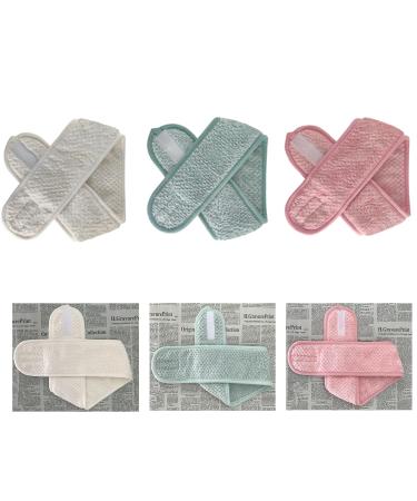 Microfiber Hair Band Set for Cosmetics & Hair Protection | Washable Terry Headbands with Velcro | 3 Pack for Makeup Yoga & Sports - Buy Online on GoSupps.com