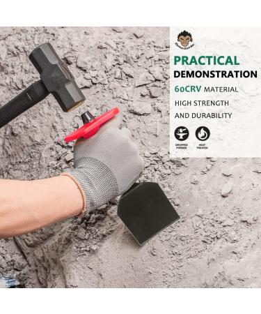 Monkey King Bar-8.9IN by 3IN Width Masons Chisel with Hand Guard for Remove Cement Motrtar 3IN Width Flat Chisel - Buy Online on GoSupps.com