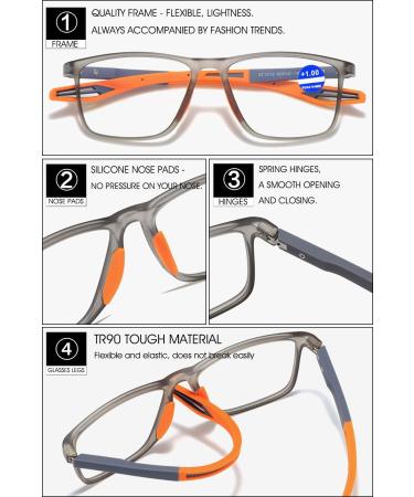 Vevesmundo Self-Tinting Reading Glasses with Blue Light Filter - Sporty TR90 Design for Men & Women - 2.5x Magnification - Lightweight & Stylish - Buy Online on GoSupps.com