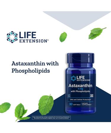 Life Extension Astaxanthin with Phospholipids 4mg - 30 Softgels for Optimal Health - Buy Online on GoSupps.com