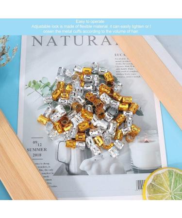 Hair Braid Cuff Hair Braid Rings Women Adjustable Beads Exquisite Patterns Wig Accessories Decorate Your Hair Hair Decoration Tool (Gold and silver mixed) - Buy Online on GoSupps.com