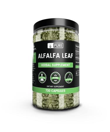Pure Original Ingredients Alfalfa Leaf (730 Capsules) No Magnesium Or Rice Fillers, Always Pure, Lab Verified 1050 mg