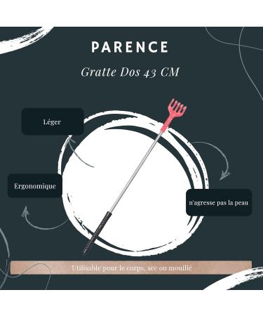 Parence Ergonomic Back Scratcher Set - 3 Long Scraps & 42cm Handle - Multi-Color Massage Device for All Areas of the Back - Buy Online on GoSupps.com